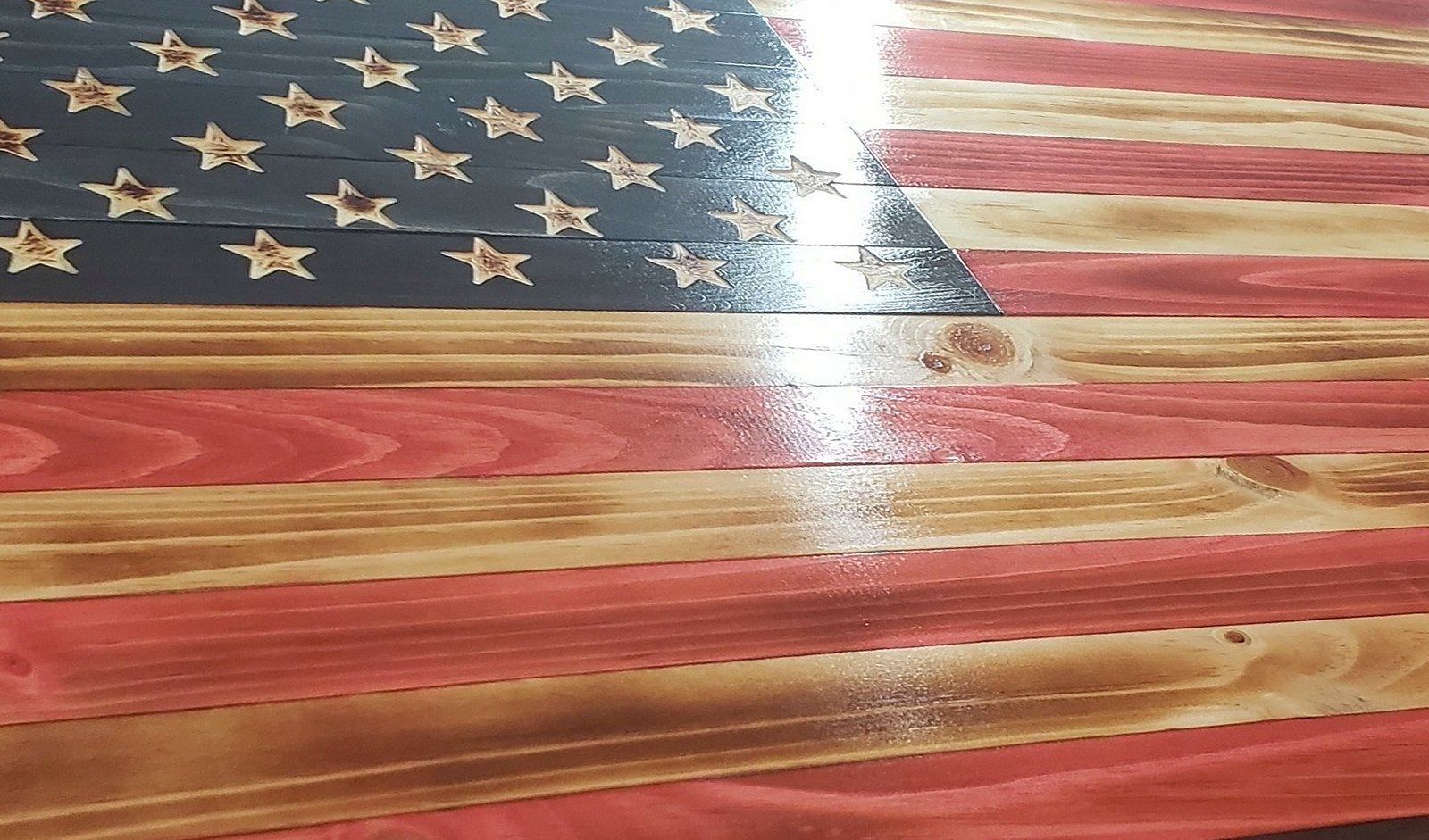Classic wooden flag